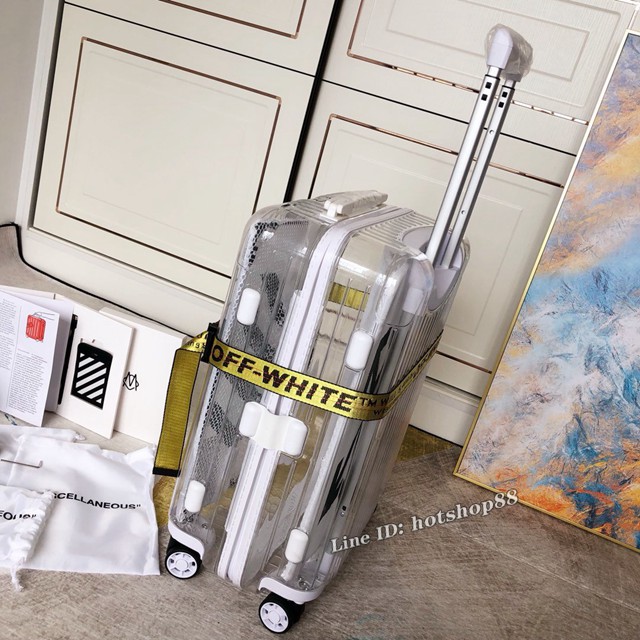 OFF-WHITE X RIMOWA聯名透明箱 RIMOWA日默瓦行李箱四輪拉杆箱 gdx1240